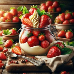 Arôme Excentrique de Custard Fraise (crème onctueuse, Fraise)