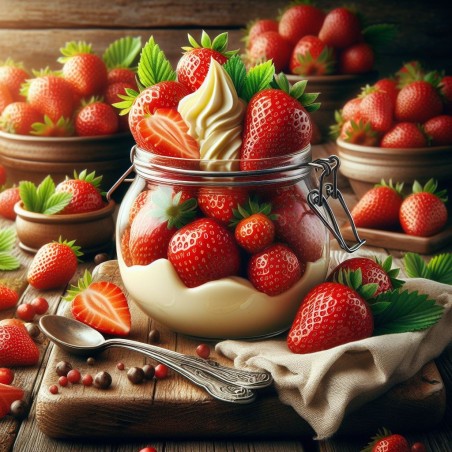 Arôme Excentrique de Custard Fraise (crème onctueuse, Fraise)