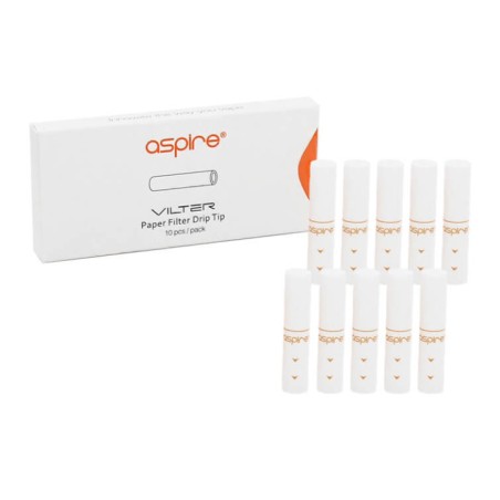 Boite (x10) Cigarette electronique POD Aspire Vilter - filtres papiers