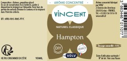 VDLV - Vincent - Arôme Hampton  - 10ml etiquette